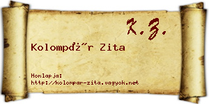 Kolompár Zita névjegykártya
