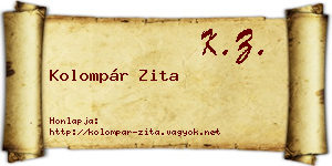 Kolompár Zita névjegykártya